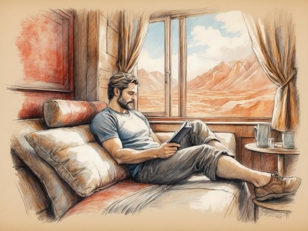 Auf dem Bild ist ein Mann zu sehen, der entspannt auf einem Sofa sitzt und ein Buch liest. Er schaut aus einem großen Fenster, durch das man eine wunderschöne Berglandschaft sieht. Die warme Wohnzimmeratmosphäre wirkt einladend, und die Fenster lassen viel Licht hereinfällt. 

Gäste haben oft betont, dass der Aufenthalt in solch einer Umgebung extrem entspannend ist. Viele genießen es, mit einem guten Buch und einer Tasse Tee in einem gemütlichen Raum zu sitzen, während sie die Aussicht auf die Natur bewundern. Solche Erlebnisse werden häufig als willkommene Auszeit vom stressigen Alltag beschrieben, die nicht nur zur Entspannung beiträgt, sondern auch die Inspiration fördert.