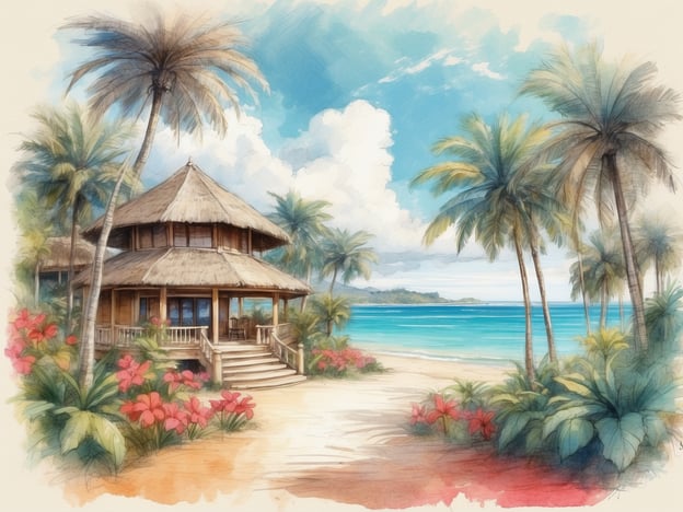 Auf dem Bild ist eine malerische Strandlandschaft mit einem einladenden Holzhaus, umgeben von Palmen und bunten Blumen zu sehen. Es vermittelt ein tropisches Urlaubsgefühl, ideal für Erholung und Entspannung.

Der ROBINSON CLUB PAMFILYA ist bekannt für seine wunderschöne Lage an der türkischen Riviera. Er bietet eine Vielzahl von Aktivitäten, darunter Wassersport, Fitnessangebote und Freizeitmöglichkeiten für Familien und Paare. Die komfortablen Unterkünfte und die erstklassige Verpflegung sorgen dafür, dass Gäste einen unvergesslichen Aufenthalt genießen können. Der Club hebt sich durch seine freundliche Atmosphäre und den Fokus auf Sport und Erholung hervor, was ihn zu einem beliebten Ziel für Urlauber macht.