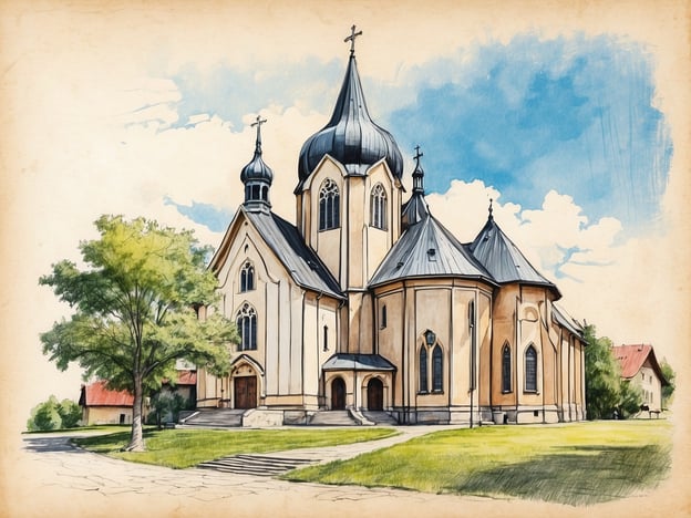 Auf dem Bild ist eine beeindruckende Kirche zu sehen, die durch ihre markante Architektur und die beiden hohen Türme auffällt. Diese Art von Bauwerk ist oft ein beliebtes Ziel für Kulturinteressierte und Gläubige. 

Aktivitäten, die man dort unternehmen könnte, sind beispielsweise:

- **Besichtigung**: Viele Besucher kommen, um die wunderschöne Innen- und Außengestaltung der Kirche zu bewundern.
- **Fotografie**: Die malerische Kulisse bietet hervorragende Möglichkeiten, um beeindruckende Fotos zu schießen.
- **Ruhiger Spaziergang**: Die umgebenden Grünflächen laden zu entspannenden Spaziergängen ein.
- **Teilnahme an Veranstaltungen**: Oft finden in solchen Kirchen besondere Gottesdienste, Konzerte oder kulturelle Veranstaltungen statt.

Insgesamt ist die Kirche ein schöner Ort, um sowohl Architektur als auch spirituelle Aktivitäten zu genießen.