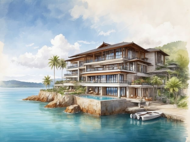 Auf dem Bild ist ein elegantes Resort zu sehen, das an einem Gewässer liegt. Es hat mehrere Stockwerke, große Fenster und moderne Architektur mit einem traditionellen Touch. Der Außenbereich scheint ein Schwimmbad und eine Terrasse mit Liegen zu haben, umgeben von tropischen Pflanzen und Palmen. Am Wasser sind auch kleine Boote angedockt.

### Überblick über das NH Hotels Boat Lagoon Phuket Resort

Das NH Hotels Boat Lagoon Phuket Resort befindet sich in einer idyllischen Lage und bietet eine Kombination aus Luxus und Natur. Die Anlage verfügt über komfortable Zimmer und Suiten, die mit modernen Annehmlichkeiten ausgestattet sind. Zu den Einrichtungen gehören ein Schwimmbad, ein Fitnessbereich und verschiedene gastronomische Angebote. Die Umgebung lädt zu Freizeitaktivitäten wie Wassersport, Bootstouren und Erkundungstouren der beeindruckenden thailändischen Küste ein. Gäste können die entspannende Atmosphäre und die malerische Schönheit der Region genießen.