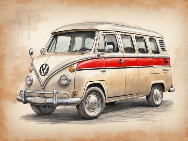 Auf dem Bild ist ein klassischer Volkswagen-Bus, bekannt als VW Bulli, zu sehen. Das Fahrzeug hat eine beige Farbgebung mit einem roten Streifen. 

**Service:** Solche Fahrzeuge sind oft besonders geschätzt für ihre Vielseitigkeit und den nostalgischen Charme, den sie ausstrahlen. Häufig werden sie für Roadtrips oder Festivals genutzt.

**Gästebewertungen:** Viele Reisende berichten von großartigen Erlebnissen, die sie mit diesen Bussen gemacht haben. Die geräumige Innenausstattung bietet Platz für Familien oder Freunde und schafft eine angenehme Atmosphäre für gemeinsame Fahrten. Sie werden oft als zuverlässig und besonders gemächlich beschrieben, was die Reise entspannt und angenehm macht.