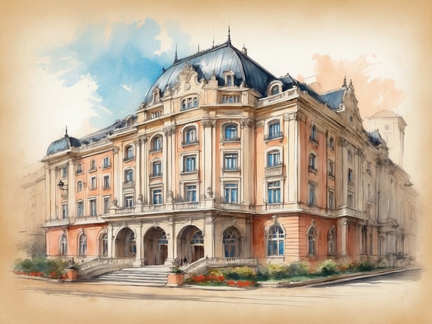 Das Bild zeigt eine künstlerische Darstellung eines beeindruckenden Gebäudes, das den Charakter eines eleganten Hotels vermittelt. Es handelt sich um das NH Collection Palazzo Verona, das in einem historischen und architektonisch ansprechenden Stil erbaut wurde. 

Das Hotel ist bekannt für seine luxuriösen Zimmer, die geschmackvoll eingerichtet sind, sowie für seinen erstklassigen Service. Die zentrale Lage ermöglicht den Gästen, die Sehenswürdigkeiten von Verona bequem zu erkunden. Zu den Annehmlichkeiten gehören auch ein Restaurant, ein Fitnessraum und moderne Tagungseinrichtungen. Die Kombination aus historischer Eleganz und modernem Komfort macht das NH Collection Palazzo Verona zu einem attraktiven Ziel für Reisende, die sowohl Kultur als auch Luxus schätzen.