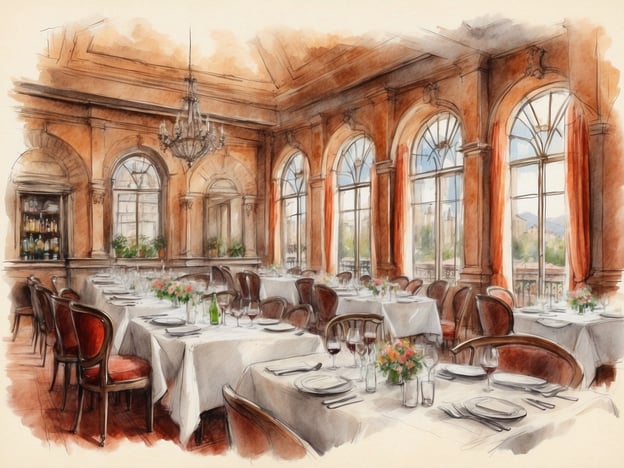 Auf dem Bild ist ein elegantes Restaurant zu sehen, das eine einladende Atmosphäre ausstrahlt. Die Tische sind stilvoll mit weißen Tischdecken gedeckt, und schöne Blumenarrangements schmücken die Tische. Große Fenster lassen viel Licht herein und bieten einen malerischen Ausblick.

In den NH Hotels Collection Prague können Gäste ebenfalls außergewöhnliche Dining-Erlebnisse erwarten. Das Restaurant bietet raffinierte Speisen, die sowohl lokale als auch internationale Küche repräsentieren, und eignet sich hervorragend für besondere Anlässe oder einfach für ein entspanntes Dinner. Die Kombination aus hochwertiger Gastronomie und exquisitem Ambiente macht das Essensvergnügen unvergesslich.