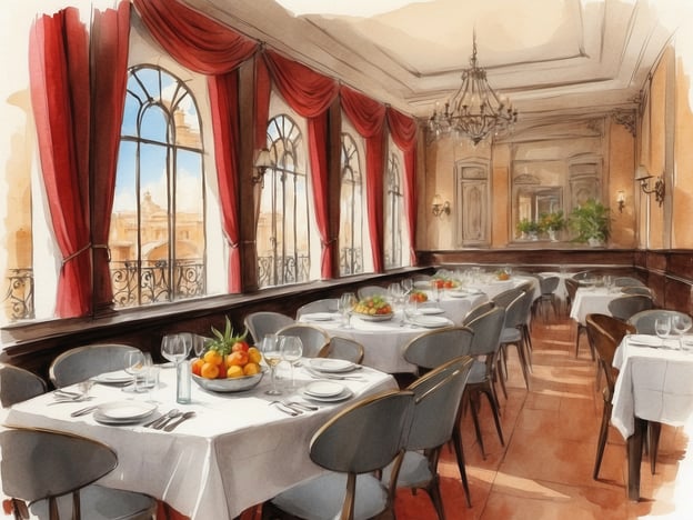 Auf dem Bild ist ein elegantes Restaurant zu sehen, das mit stilvollen Tischen und Stühlen eingerichtet ist. Große Fenster mit roten Vorhängen bieten einen Blick auf die Außenwelt und lassen viel Licht herein. 

In den NH Hotels Sevilla können Gäste kulinarische Erlebnisse der besonderen Art genießen. Die Restaurants bieten eine Vielzahl von Gerichten, die sowohl lokale als auch internationale Küche widerspiegeln. Frische Zutaten, kreative Präsentationen und eine gemütliche Atmosphäre machen das Essen zu einem unvergesslichen Erlebnis. Besonders die spanische Gastronomie mit Tapas und regionalen Spezialitäten steht im Vordergrund. Die Kombination aus hohem Komfort und exzellentem Service sorgt dafür, dass der Aufenthalt in den NH Hotels zu einem echten Genuss wird.