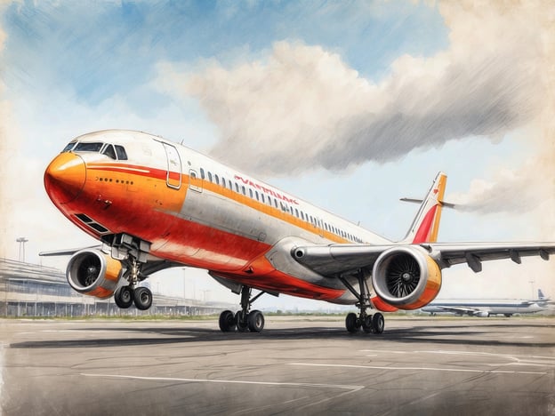 Auf dem Bild ist ein Flugzeug zu sehen, das auf einer Flughafenlandebahn steht. Es hat eine auffällige Farbgebung in Orange, Weiß und Rot. Im Hintergrund sind einige Flughafeninfrastrukturen und möglicherweise weitere Flugzeuge zu erkennen.

Die Lage des NH Hotels Linate befindet sich in der Nähe des Flughafens Mailand-Linate, was bedeutet, dass das Bild möglicherweise von dort aufgenommen wurde oder den Flughafen in dieser Gegend darstellt.