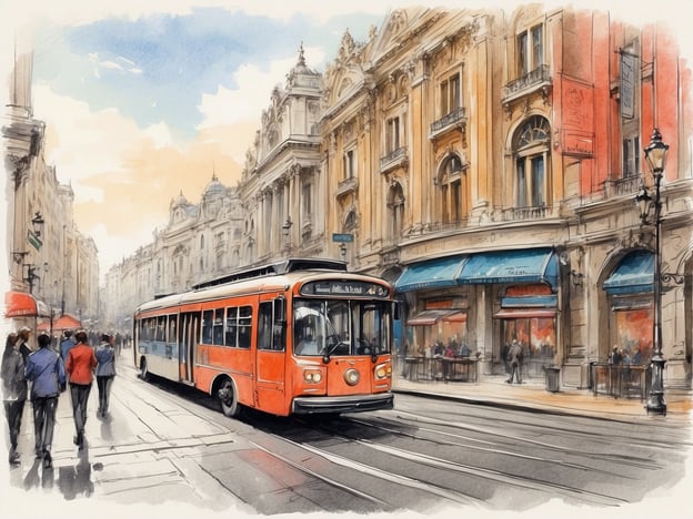 Auf dem Bild ist eine lebendige Stadtstraße zu sehen, in der ein orangefarbener Straßenbahnwagen fährt. Diese Szenerie könnte sich in einer historischen Stadt befinden, in der es viele Sehenswürdigkeiten und Aktivitäten gibt, die nahe den NH Hotels liegen.

Hier sind einige Aktivitäten und Sehenswürdigkeiten, die man in der Nähe von NH Hotels genießen könnte:

1. **Stadtführungen**: Viele Städte bieten geführte Touren an, um die kulturellen und historischen Highlights kennenzulernen.
   
2. **Einkaufsstraßen**: Die Umgebung könnte zahlreiche Boutiquen, Geschäfte und Cafés bieten, ideal zum Bummeln.

3. **Museen und Galerien**: In der Nähe könnte es interessante Museen geben, die Kunst, Geschichte oder Wissenschaft zeigen.

4. **Parks und Gartenanlagen**: Ein Spaziergang durch schöne öffentliche Parks ist eine entspannende Möglichkeit, die Natur zu genießen.

5. **Kulinarische Erlebnisse**: Viele Restaurants und Lokale bieten regionale Spezialitäten an, die man unbedingt probieren sollte.

6. **Architektonische Erkundungen**: Die beeindruckende Architektur der umliegenden Gebäude könnte ein wichtiger Teil der Erkundung sein.

All diese Aktivitäten und Attraktionen machen den Aufenthalt in einem NH Hotel zu einem Erlebnis voller Entdeckungen und Erholung.