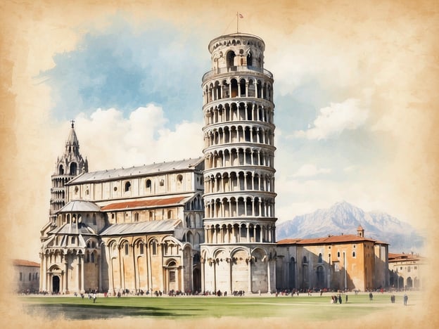 Auf dem Bild ist der berühmte Schiefe Turm von Pisa zu sehen, umgeben von der Architektur des Doms von Pisa und anderen historischen Gebäuden. Wenn du Pisa erkunden möchtest, sind hier einige Tipps:

1. **Frühe Ankunft**: Komme früh am Morgen, um große Menschenmengen zu vermeiden und das beste Licht für Fotos zu nutzen.

2. **Turmbesteigung**: Überlege, den schiefen Turm zu besteigen. Die Aussicht von oben ist atemberaubend, allerdings sind die Plätze begrenzt und es empfiehlt sich, im Voraus zu buchen.

3. **Dom und Baptisterium**: Besuche den Dom und das Baptisterium, die beide beeindruckende Beispiele romanischer Architektur sind.

4. **Piazza dei Miracoli**: Nimm dir Zeit für den Platz der Wunder, um die beeindruckenden Gebäude in Ruhe zu genießen und Fotos zu machen.

5. **Entspannung im Park**: Nutze die Grünflächen rund um den Platz, um dich zu entspannen und das Ambiente zu genießen.

6. **Lokale Küche**: Probiere lokale Spezialitäten in den Cafés und Restaurants in der Nähe, insbesondere die toskanischen Weine und die berühmte Pasta.

Diese Tipps helfen dir, das Beste aus deinem Besuch in Pisa herauszuholen!