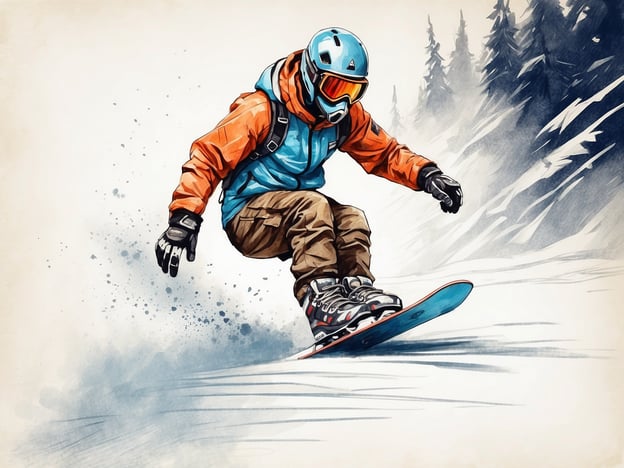 Auf dem Bild ist ein Snowboarder zu sehen, der anmutig durch den Schnee fährt. Die dynamische Pose und die Bewegung vermitteln ein Gefühl von Freiheit und Abenteuer, das den Snowboardsport auszeichnet. Diese Szene könnte in der Kunst der Filmemacherei durch verschiedene Techniken festgehalten werden, etwa durch spannende Kamerafahrten, Zeitraffer oder Slow-Motion-Effekte, um die Geschwindigkeit und Agilität des Sportlers zu betonen. Die Verwendung von Musik und Schnitt kann ebenfalls dazu beitragen, die Aufregung und den Adrenalinschub des Snowboardens einzufangen und dem Publikum ein mitreißendes Erlebnis zu bieten.