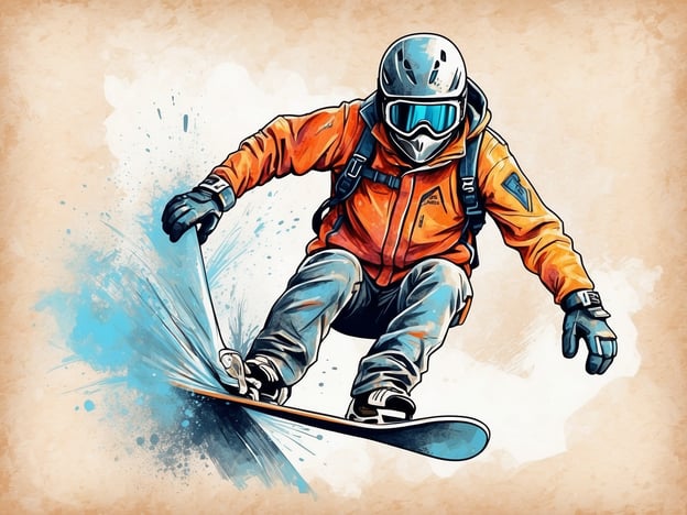 Auf dem Bild ist eine grafische Darstellung eines Snowboarders zu sehen, der dynamisch auf einem Snowboard fährt. Er ist mit einer orangefarbenen Jacke und einer Schutzbrille ausgestattet. Das Bild vermittelt eine lebendige und sportliche Atmosphäre.

Für ältere Menschen, die Interesse am Snowboarden haben, gibt es spezielle Snowboardkurse, die auf ihre Bedürfnisse abgestimmt sind. Diese Kurse konzentrieren sich auf Sicherheit, Technik und die Förderung von Gleichgewicht und Koordination. Anbieter wie "Ski- und Snowboardschulen" oder spezifische Angebote in Skigebieten bieten oft sanftere Einführungen in den Sport, die auch für weniger erfahrene Sportler geeignet sind.