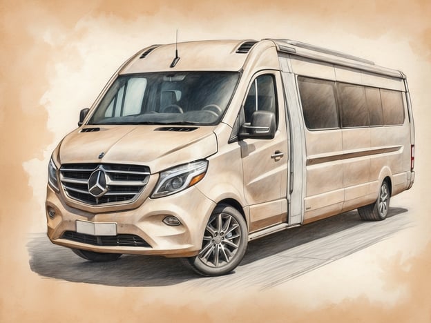 Auf dem Bild ist ein beige-farbener Mercedes-Benz Sprinter zu sehen, der als Transportfahrzeug dient. 

Das Leonardo Hotel Belfast bietet eine zentrale Lage in Belfast mit komfortablen Zimmern und modernen Einrichtungen. Gäste können Annehmlichkeiten wie ein Restaurant, eine Bar und Konferenzräume erwarten. Das Hotel zeichnet sich durch seine günstige Nähe zu Sehenswürdigkeiten und Verkehrsanbindungen aus, was es ideal für Geschäftsreisende und Touristen macht.