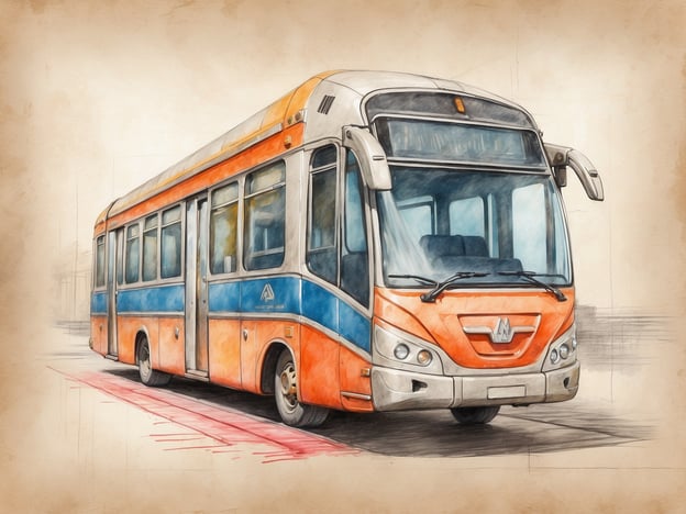 Auf dem Bild ist ein illustrativer Stadtbus in orange und blau zu sehen. Der Bus steht auf einer Straße, wobei eine rote Markierung unter ihm zu erkennen ist. 

Für einen Überblick über das Leonardo Hotel: Die Leonardo Hotels bieten eine Vielzahl von komfortablen Unterkünften, oft in zentralen Lagen. Sie zeichnen sich durch modernen Komfort, gastronomische Angebote sowie Tagungs- und Veranstaltungsräume aus und sind oft ideal für Geschäftsreisende sowie Urlauber.