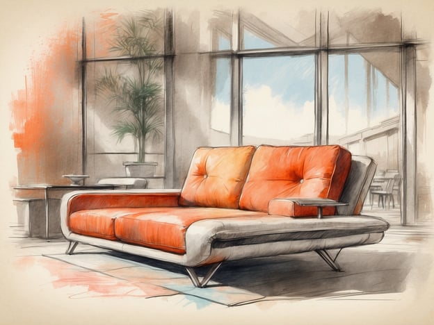 Auf dem Bild ist eine skizzierte Darstellung eines stilvollen, modernen Sofas zu sehen, das in einem Raum mit großen Fenstern und einer Pflanze platziert ist. Die Farbtöne sind vorwiegend in Orange und neutralen Farben gehalten, was eine einladende Atmosphäre schafft.

Das Leonardo Hotel Bristol City bietet Gästen eine komfortable Unterkunft im Herzen von Bristol. Es ist bekannt für seine modernen Annehmlichkeiten, ansprechenden Design und erstklassigen Service. Die Lage ist ideal für Geschäftsreisende und Urlauber, die die Stadt erkunden möchten. Zu den Einrichtungen gehören ein Restaurant, ein Fitnessbereich und Konferenzräume, die die Bedürfnisse verschiedener Gäste erfüllen.