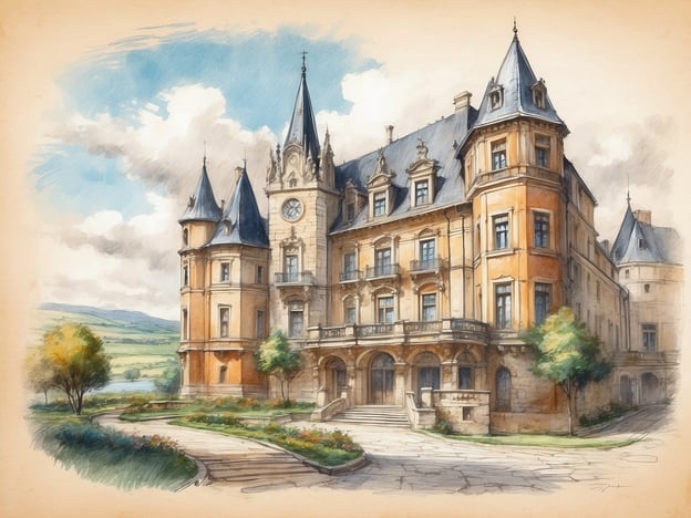 Auf dem Bild ist ein beeindruckendes, historisches Gebäude zu sehen, das an ein Schloss oder eine elegante Villa erinnert. Mit seinen hohen Türmen, den kunstvollen architektonischen Details und der malerischen Landschaft im Hintergrund strahlt es eine charmante Atmosphäre aus. 

Die Schönheit von Valeggio sul Mincio entdecken, könnte einem solchen Ort wie diesem ähneln, wo kunstvolle Bauwerke und Natur harmonisch zusammenkommen und die Besucher in eine andere Zeit eintauchen lassen.