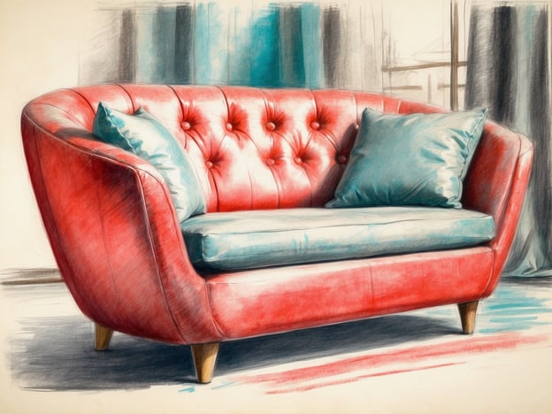 Auf dem Bild ist ein stilvolles, rotes Sofa mit Kissen zu sehen. Solch eine gemütliche Sitzgelegenheit könnte perfekt in einem Wellnessbereich eines Hotels platziert sein, wo Gäste entspannen und den Alltag hinter sich lassen können. Der einladende Farbton und die weichen Kissen schaffen eine Atmosphäre von Ruhe und Komfort, ideal für Entspannung und Erholung. In einem solchen Umfeld könnte man lesen, meditieren oder einfach nur relaxen und die Zeit genießen.