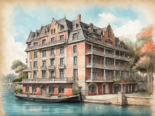 Auf dem Bild ist ein malerisches Gebäude am Ufer eines Kanals zu sehen, das an einen historischen Stil erinnert. Es könnte das Kingsgate Canal Hotel darstellen, welches für seine elegante Architektur und Lage bekannt ist.

Das Kingsgate Canal Hotel hat eine faszinierende Geschichte, die bis ins 19. Jahrhundert zurückreicht. Ursprünglich als Treffpunkt für Seeleute und Reisende gedacht, entwickelte es sich zu einem beliebten Aufenthaltsort mit einer einzigartigen Atmosphäre. Das Hotel hat zahlreiche Umbauten und Renovierungen erlebt, um seine charmante Erscheinung zu bewahren und modernen Komfort zu bieten. 

Die Verbindung von Geschichte, Architektur und der schönen Umgebung des Kanals macht das Kingsgate Canal Hotel zu einem besonderen Ort, der sowohl für Touristen als auch für Einheimische von Bedeutung ist.