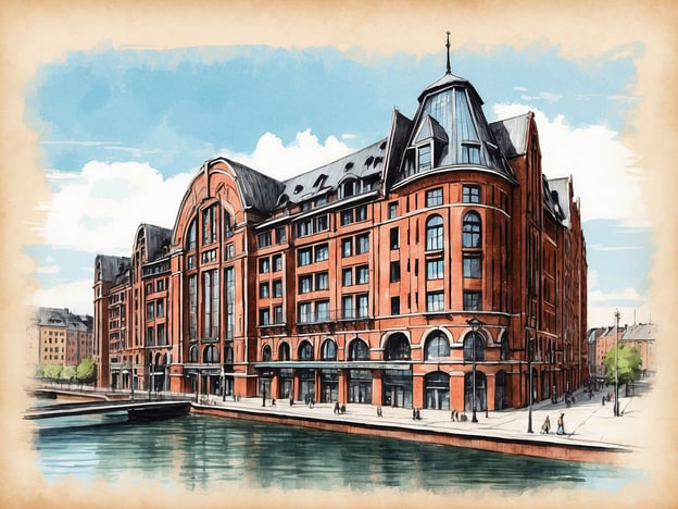 Das Bild zeigt ein beeindruckendes rotes Backsteingebäude, das an die Architektur in der Speicherstadt in Hamburg erinnert. Möglicherweise handelt es sich um eines der historischen Lagerhäuser, die für den Handel und die Lagerung von Gütern genutzt wurden. Solche Gebäude sind typisch für die Speicherstadt, die aufgrund ihrer einzigartigen Architektur und ihrer Kanäle ein UNESCO-Weltkulturerbe ist.

In der Nähe könnte auch die Hafencity zu sehen sein, die für moderne Architektur und neue Stadtentwicklungen bekannt ist. Die Kombination aus historischer und zeitgenössischer Architektur macht diesen Bereich von Hamburg besonders attraktiv für Touristen und Besucher.