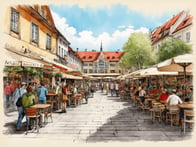 Entspanntes Biergarten-Flair und bayerische Schmankerl am Viktualienmarkt