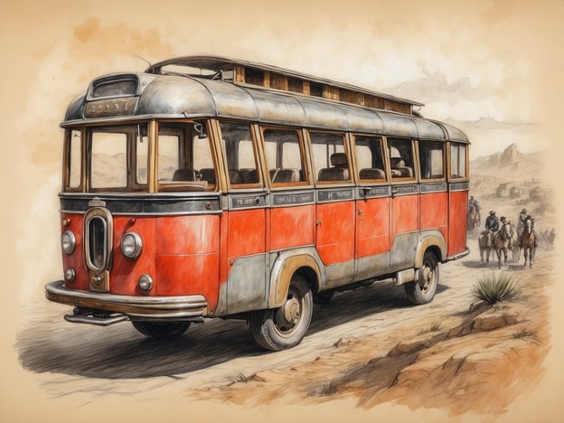 Auf dem Bild ist ein nostalgischer, rot lackierter Bus zu sehen, der in einer landschaftlichen Umgebung gezeichnet ist. Im Hintergrund sind einige Reiter, die auf Pferden unterwegs sind. 

Flusskreuzfahrten bieten Kulturliebhabern die Möglichkeit, verschiedene Städte, Kulturdenkmäler und regionale Besonderheiten entlang eines Flusses in einem entspannten Tempo zu erkunden. Sie ermöglichen den direkten Zugang zu historischen Stätten und regionalen Traditionen, oft begleitet von fachkundigen Informationen über die jeweiligen kulturellen Hintergründe. So wird die Reise nicht nur zu einem visuellen Erlebnis, sondern auch zu einer tiefen Auseinandersetzung mit den Kulturen, die an den Ufern der Flüsse lebendig sind.