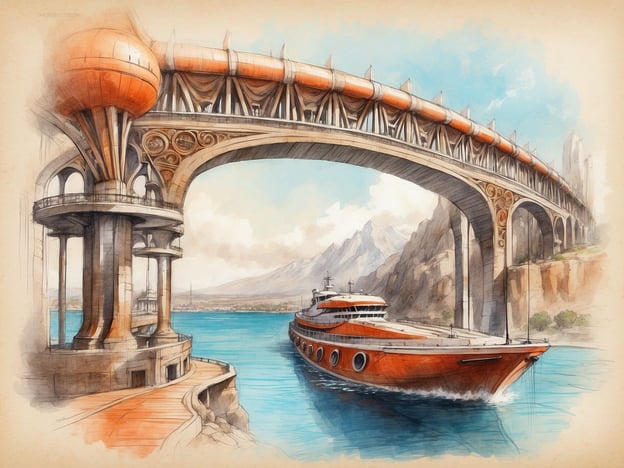 Auf dem Bild ist ein Gespann aus einem Schiff, das unter einer beeindruckenden Brücke hindurch fährt, zu sehen. Der Stil ist eine Mischung aus Illustration und Aquarell, mit harmonischen Farben und einem ansprechenden Landschaftshintergrund.

Warum eine Panamakanal Kreuzfahrt buchen? Eine Kreuzfahrt durch den Panamakanal bietet atemberaubende Ausblicke und die Möglichkeit, die beeindruckende Ingenieurskunst des Kanals zu erleben, der zwei Ozeane miteinander verbindet. Außerdem kann man exotische Ziele in Mittelamerika entdecken und die einzigartige Flora und Fauna der Region genießen. Es ist ein unvergessliches Abenteuer, das sowohl entspannend als auch lehrreich ist!