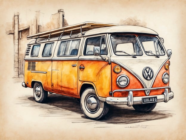 Auf dem Bild ist ein orange-weißer Volkswagen Bus zu sehen, der oft mit Freiheit und Roadtrips assoziiert wird. Solche Fahrzeuge sind häufig Teil kultureller Veranstaltungen und Festivals, wo sie als Nostalgie-Elemente oder für Ausstellungen präsentiert werden. 

Diese Busse sind nicht nur beliebt bei Oldtimer-Liebhabern, sondern auch häufig bei Führungen zu sehen, die sich mit der Geschichte der Automobilindustrie oder der Jugendkultur der 1960er und 1970er Jahre beschäftigen. Bei Veranstaltungen wie Oldtimer-Rallyes oder historischen Märkten können die Besucher oft verschiedene Modelle bewundern und mehr über ihre kulturelle Bedeutung erfahren.