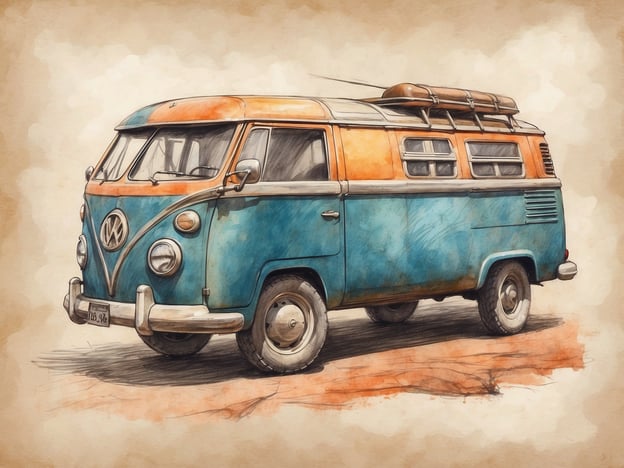 Auf dem Bild ist ein klassischer Volkswagen-Bus zu sehen, der in den Farben Blau und Orange gehalten ist. Dieses Fahrzeug ist bekannt für seine nostalgische Ausstrahlung und wird oft mit Reisen und Abenteuer in Verbindung gebracht.

Hier sind einige Tipps für einen unvergesslichen Aufenthalt:

1. **Roadtrip planen**: Nutze einen VW-Bus für einen Roadtrip an malerische Orte oder in die Natur. Plane interessante Stopps ein, um die Umgebung zu erkunden.

2. **Campingausrüstung mitnehmen**: Statte den Bus mit Campingzubehör aus, wie Schlafsäcken, einem kleinen Kocher und Grill, um in der Natur zu campen und den Sonnenuntergang zu genießen.

3. **Musik einpacken**: Erstelle eine Playlist mit deinen Lieblingssongs für die Autofahrt, um die Stimmung zu heben.

4. **Lokale Spezialitäten probieren**: Halte an kleinen lokalen Märkten oder Restaurants, um regionale Gerichte zu kosten und die Kultur authentisch zu erleben.

5. **Fotografien machen**: Halte die schönsten Momente mit Fotos fest, um die Erinnerungen später aufleben zu lassen.

6. **Entschleunigen**: Nimm dir Zeit, um die Landschaft zu genießen und die Hektik des Alltags hinter dir zu lassen.

Viel Spaß bei deinem Abenteuer!