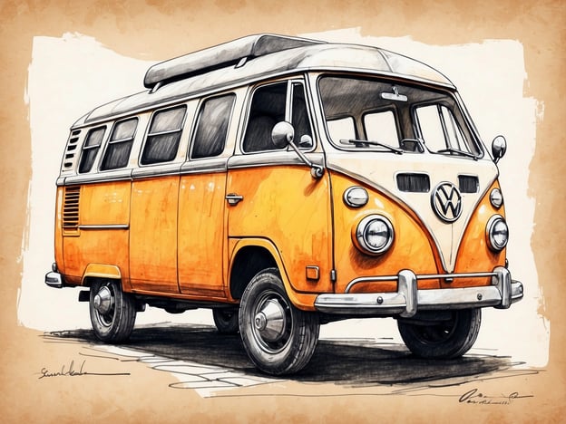 Auf dem Bild ist ein klassischer Volkswagen-Bus zu sehen, der in einer hellen orangefarbenen Farbe gestaltet ist. Um nachhaltige Reiseziele auszuwählen, könnte man diesen Bus als Symbol für umweltfreundliches Reisen betrachten. Hier sind einige Tipps, wie man nachhaltige Reiseziele auswählt:

1. **Öffentliche Verkehrsmittel nutzen**: Anstatt mit dem Auto zu reisen, sollte man öffentliche Verkehrsmittel oder umweltfreundliche Fahrzeuge wie diesen Bus in Betracht ziehen.

2. **Naturnahe Unterbringung**: Wählen Sie Unterkünfte, die umweltfreundliche Praktiken fördern und sich in der Natur befinden.

3. **Lokale Gemeinschaft unterstützen**: Besuchen Sie Reiseziele, die lokale Kulturen unterstützen und nachhaltige wirtschaftliche Praktiken fördern.

4. **Aktivitäten im Freien**: Integrieren Sie Aktivitäten wie Wandern oder Radfahren, um die Umgebung nachhaltig zu erkunden.

5. **Saisonale Reisen**: Reisen Sie außerhalb der Hauptsaison, um Überfüllung zu vermeiden und die lokale Umwelt zu schonen.

Indem man diese Prinzipien beachtet, kann man Reisen, die sowohl bereichernd als auch nachhaltig sind, genießen.