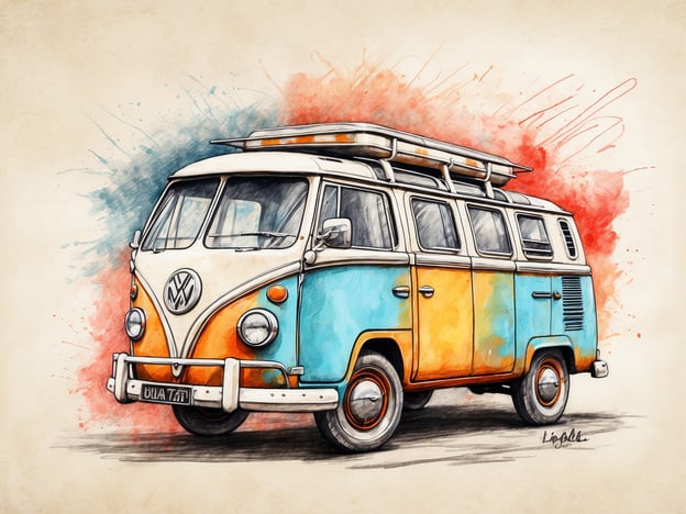 Auf dem Bild ist ein farbenfroher VW-Bus zu sehen, der im Vintage-Stil gestaltet ist. 

Nachhaltiges Reisen bedeutet, dass man umweltfreundliche als auch sozialverträgliche Praktiken beim Reisen anwendet. Dazu gehören unter anderem die Reduzierung des CO2-Fußabdrucks, die Unterstützung lokaler Kulturen und Wirtschaften sowie der respektvolle Umgang mit der Natur und den Lebensräumen der besuchten Orte.