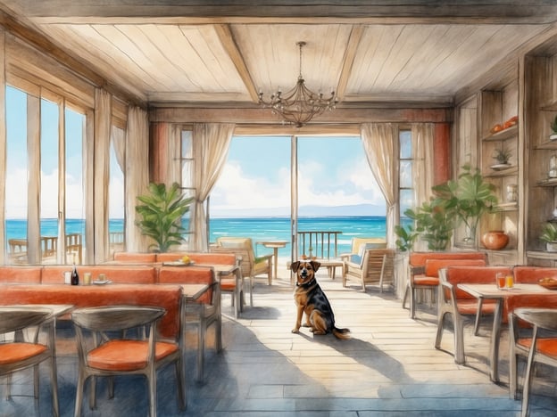 Auf dem Bild ist eine einladende Innenansicht eines Restaurants oder Cafés zu sehen, das über große Fensterblick auf das Meer bietet. Ein Hund sitzt gemütlich im Raum.

Wenn Sie mit Ihrem Hund nach Sylt reisen möchten, hier einige praktische Tipps für einen gelungenen Urlaub:

1. **Hundefreundliche Unterkünfte**: Achten Sie darauf, dass Sie eine hundefreundliche Unterkunft wählen. Viele Ferienwohnungen und Hotels auf Sylt heißen Hunde willkommen.

2. **Ausreichend Platz**: Wählen Sie einen Ort mit genügend Platz, damit sich Ihr Hund frei bewegen kann, sowohl drinnen als auch draußen.

3. **Hundestrände**: Sylt hat mehrere Hundestrände, wo Ihr Vierbeiner am Wasser spielen kann. Informieren Sie sich über die Zeiten und Regeln.

4. **Gesundheit**: Denken Sie an die Gesundheit Ihres Hundes. Nehmen Sie seine gewohnte Nahrung mit und vergessen Sie nicht die notwendigen Impfungen und Medikamente.

5. **Aktivitäten**: Planen Sie hundefreundliche Aktivitäten wie lange Strandspaziergänge oder Wanderungen in der Natur. Sylt bietet viele schöne Wanderwege.

6. **Transport**: Falls Sie mit dem Auto reisen, machen Sie regelmäßige Pausen, damit Ihr Hund sich austoben kann.

7. **Verhaltensregeln**: Beachten Sie die Verhaltensregeln, die vor Ort für Hunde gelten. Das hilft, Konflikte zu vermeiden und sorgt für einen harmonischen Urlaub.

Mit diesen Tipps steht einem entspannten Urlaub auf Sylt mit Ihrem Hund nichts im Wege!