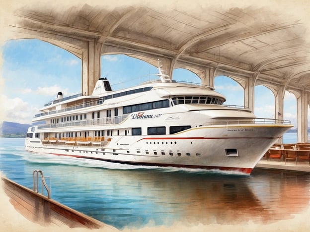 Auf dem Bild ist ein Kreuzfahrtschiff zu sehen, das an einem Dock angelegt hat. Es handelt sich um ein Schiff im eleganten Design mit mehreren Decks und großen Fenstern. Solche Schiffe bieten oft luxuriöse Annehmlichkeiten und verschiedene Freizeitmöglichkeiten. Die A-ROSA CLEA ist ein bekanntes Flusskreuzfahrtschiff der A-ROSA Flussschiff GmbH, das für entspannte Kreuzfahrten auf europäischen Flüssen, wie dem Rhein oder der Donau, bekannt ist. Die Gäste können an Bord eine komfortable Atmosphäre sowie vielfältige Freizeitaktivitäten genießen.