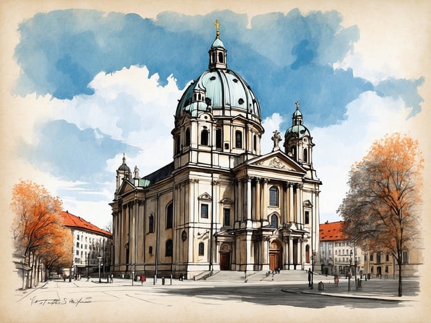 Auf dem Bild ist die Peterskirche zu sehen, eine der bekanntesten Kirchen in München. Ihre Geschichte beginnt im 12. Jahrhundert, als die erste Steinbaukirche errichtet wurde. Im Laufe der Jahrhunderte wurde die Kirche mehrfach umgebaut und erweitert. 

Die barocke Fassung, die wir heute sehen, wurde im 17. und 18. Jahrhundert vollendet, mit beeindruckenden Kuppeln und reich verzierten Fassaden. Die Peterskirche ist auch bekannt für ihre eindrucksvollen Innenräume, die zahlreiche Kunstwerke beherbergen. Sie spielt eine zentrale Rolle im religiösen Leben Münchens und ist ein beliebtes Ziel für Touristen und Pilger.