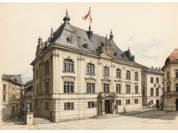 Auf dem Bild ist ein historisches Gebäude zu sehen, das vermutlich das Valentin Karlstadt Museum darstellt. Dieses Museum ist nach dem reformatorischen Theologen und Heimatkundler Valentin Karlstadt benannt und befindet sich in einem architektonisch beeindruckenden Bau, der barocke Elemente aufweist. Das Gebäude hat eine auffällige Fassade mit mehreren Fenstern und einem dekorativen Eingangsbereich, was auf den historischen und kulturellen Wert hinweist. Die Fahne, die oben weht, scheint auf die Bedeutung des Ortes hinzuweisen, während die umliegenden Straßen und Gebäude eine malerische Atmosphäre schaffen. Das Museum selbst beherbergt Ausstellungen, die sich mit der Geschichte und dem Leben von Karlstadt sowie der Region befassen.