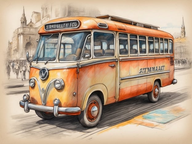 Auf dem Bild ist ein orangefarbener Oldtimer-Bus von Volkswagen zu sehen, der in einer urbanen Umgebung geparkt ist. Der Bus hat große Fenster und eine charakteristische Form, die ihn sofort als VW-Bus erkennbar macht. Im Hintergrund sieht man eine belebte Straße mit Menschen und historischen Gebäuden.

Für die richtige Urlaubsplanung könnte man überlegen, solche ikonischen Fahrzeuge zu nutzen, um ein nostalgisches Erlebnis während einer Reise zu genießen, möglicherweise bei Sightseeing-Touren in Städten, die für ihr Erbe bekannt sind. Es ist ratsam, im Voraus zu planen, um solche besonderen Transportmittel zu reservieren und die besten Sehenswürdigkeiten zu entdecken!