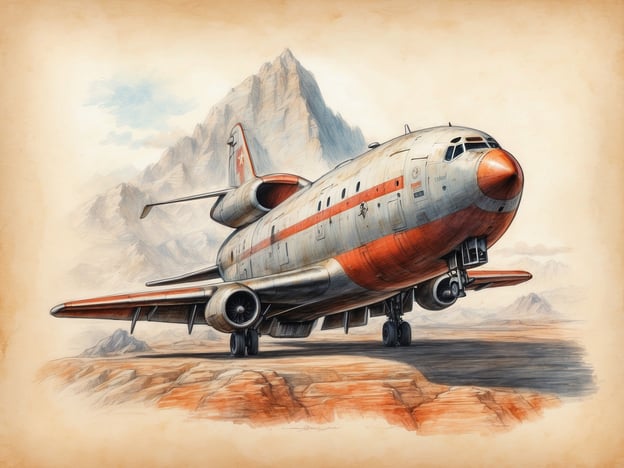 Auf dem Bild ist ein stilisierter Flugzeugrumpf zu sehen, der in einer kargen, bergigen Landschaft steht. Die Farbgebung in Grau und Rot verleiht dem Bild einen nostalgischen Charakter und weckt die Faszination für Lost Places – Orte, die einst lebendig waren und nun in Vergessenheit geraten sind. Solche verlassenen Maschinen erzählen Geschichten vergangener Zeiten, von Abenteuern und dem Aufbruch zu neuen Horizonten. Ihre Präsenz ruft Fragen auf: Was ist mit den Menschen passiert, die hier einst flogen? Was für Erinnerungen sind hier verloren gegangen? Die Schönheit und der mystische Reiz solcher Orte laden dazu ein, die Vergangenheit zu erkunden und in die Stille einzutauchen.