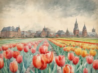 Erkunde die bunten Tulpenfelder und charmanten Städte Hollands