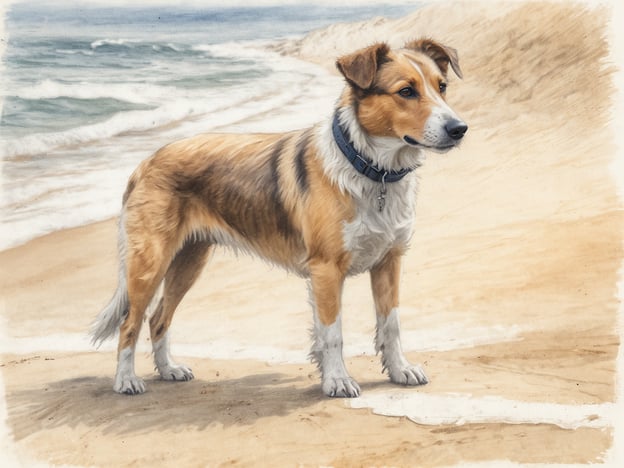 Auf dem Bild ist ein Hund zu sehen, der am Strand steht, mit dem Meer im Hintergrund. Wenn du mit deinem Hund an die Nord- oder Ostsee fahren möchtest, gibt es viele tolle Hundestrände. 

Für die Nordsee sind der Hundestrand in St. Peter-Ording und der Strand in Sankt-Peter-Ording sehr beliebt. An der Ostsee könntest du zum Beispiel den Hundestrand in Kühlungsborn oder den Strand von Timmendorfer Strand besuchen. Diese Strände bieten großzügige Flächen für Hunde, um zu spielen und zu toben.