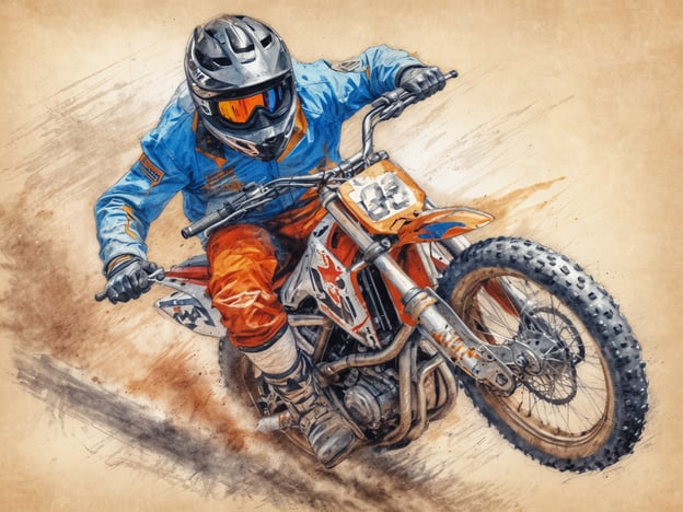 Auf dem Bild ist ein Motocross-Fahrer zu sehen, der in einer dynamischen Position auf einem Offroad-Motorrad fährt. Diese Aktivität gehört zu den aufregendsten Sportarten für Abenteuerlustige und bietet die Möglichkeit, verschiedene Geländearten zu erkunden, von Sanddünen bis hin zu felsigen Trails. Solche Abenteuer fördern nicht nur den Nervenkitzel, sondern auch Geschicklichkeit und Teamgeist, wenn man in Gruppen oder auf Trails mit anderen Fahrern unterwegs ist. Motocross-Events oder Rennen können ebenfalls spannende Erlebnisse für Zuschauer bieten.