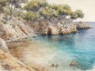 Genieße die Ruhe und Schönheit abseits des Trubels: Versteckte Buchten in Cala Vinyes.