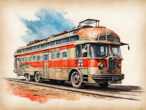 Auf dem Bild ist ein farbenfrohes, retro-inspiriertes Fahrzeug zu sehen, das an einen Bus oder ein nostalgisches Verkehrsmittel erinnert. 

Im Kontext umweltfreundlicher Kreuzfahrtschiffe ist es wichtig anzumerken, dass diese Schiffe zunehmend auf nachhaltige Technologien setzen, um ihre Umweltauswirkungen zu reduzieren. Sie nutzen oft alternative Antriebssysteme, wie Flüssigerdgas (LNG), und implementieren Maßnahmen zur Reduzierung von Emissionen und Abfall. Dies trägt dazu bei, die Meeresumwelt zu schützen und die Schadstoffbelastung in Hafenbereichen zu minimieren, was für die Erhaltung der maritimen Ökosysteme von großer Bedeutung ist.