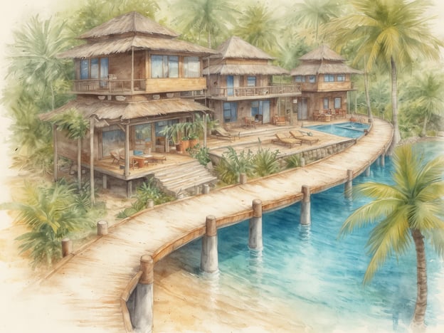 Auf dem Bild sind exotische Holzbungalows zu sehen, umgeben von tropischer Vegetation und einem klaren blauen Wasser. Solche Reiseziele sind ideal für Familien mit Babys, da sie oft ruhige Strände, kinderfreundliche Unterkünfte und entspannende Umgebungen bieten. 

Einige empfehlenswerte exotische Reiseziele für Familien mit Babys sind:

1. **Bali, Indonesien**: Mit vielen familienfreundlichen Resorts und kinderfreundlichen Aktivitäten wie Schwimmbädern und sicheren Stränden.
   
2. **Malediven**: Besonders ruhige Resorts, die auf Familien eingestellt sind, bieten schnelles Wasser und eine entspannte Atmosphäre.

3. **Seychellen**: Wunderschöne Strände und lodges mit großzügigen Familienunterkünften.

4. **Karibik – z.B. Kapstadt**: Traumhafte Strände und viele Freizeitmöglichkeiten für Familien.

Diese Ziele bieten eine Kombination aus Erholung, Abenteuer und Sicherheit für eine gelungene Familienreise.