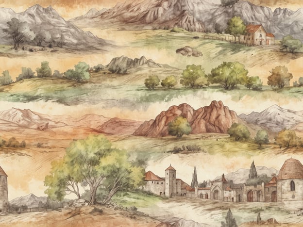 Auf dem Bild sind weite Landschaften mit Bergen, Hügeln, Bäumen und kleinen Gebäuden zu sehen. Diese Art von Landschaft weist auf eine ländliche und malerische Umgebung hin.

In der Nähe solcher Landschaften könnten verschiedene Aktivitäten und Ausflugsziele interessant sein:

1. **Wanderungen**: Die Berge und Hügel bieten zahlreiche Wanderwege für Anfänger und Fortgeschrittene.

2. **Naturerkundungen**: Man könnte die lokale Flora und Fauna erkunden, vielleicht in einem nahegelegenen Naturschutzgebiet.

3. **Fahrradtouren**: Die sanften Hügel sind ideal für Fahrradtouren, sowohl für entspannte Ausflüge als auch für sportlichere Herausforderungen.

4. **Besichtigung historischer Stätten**: Die kleinen Gebäude auf dem Bild deuten darauf hin, dass es möglicherweise interessante historische Stätten oder alte Dörfer gibt, die man besichtigen kann.

5. **Picknicks**: Die ruhige Natur lädt dazu ein, ein Picknick zu machen und die Landschaft zu genießen.

Solch eine Umgebung bietet viele Möglichkeiten für Erholung und Aktivitäten im Freien!