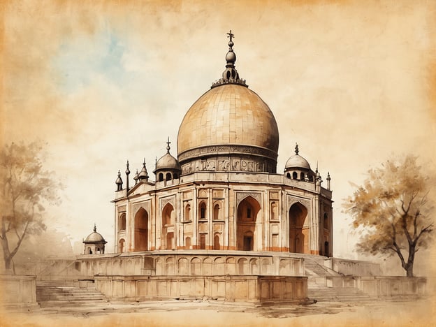 Auf dem Bild ist das Humayun-Mausoleum in Delhi, Indien, zu sehen. Es ist eine der bedeutendsten Sehenswürdigkeiten der Stadt und ein wunderschönes Beispiel für Mughal-Architektur. In der Umgebung befinden sich auch andere Attraktionen wie der Garten von Humayun, die Dschama Masjid (eine große Moschee) und das India Gate. Die Stadt hat noch viele weitere historische Stätten und lebendige Märkte, die die reiche Kultur und Geschichte Indiens widerspiegeln.