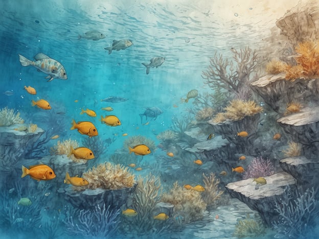 Auf dem Bild sind eine Vielzahl von bunten Fischen in einem klaren, blauen Wasser zu sehen. Die Unterwasserlandschaft zeigt korallenartige Strukturen und verschiedene Pflanzen, die typisch für ein Riff sind.

Für Tauchmöglichkeiten in solchen wunderschönen Unterwasserumgebungen bieten Anbieter wie PADI (Professional Association of Diving Instructors) oder lokale Tauchschulen in Regionen wie dem Roten Meer oder dem Great Barrier Reef geführte Tauchgänge an. Diese Anbieter ermöglichen es Tauchern, die faszinierende Meereswelt mit einer Vielzahl von Fischen und Korallen zu erkunden. Zudem gibt es Möglichkeiten für Schnorcheltouren, die oft auch für Anfänger geeignet sind.