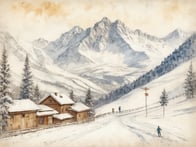 Perfektes Wintervergnügen inmitten Tirols: Langlaufen und Luxus vor traumhafter Bergkulisse.