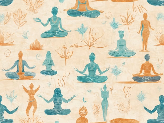 Auf dem Bild sind verschiedene stilisierte Darstellungen von Menschen zu sehen, die in verschiedenen Yoga-Posen sitzen oder stehen. Die Figuren sind in beruhigenden Farben dargestellt, um eine entspannende Atmosphäre zu schaffen, die oft mit Yoga-Retreats assoziiert wird.

Ein typisches Programm eines Yoga-Retreats könnte folgendermaßen aussehen:

### Tagesablauf eines Yoga-Retreats:

**Morgen:**
- **07:00 - 08:00**: Meditation und Atemübungen im Freien
- **08:00 - 09:00**: Frühstück (gesunde, vegetarische Ernährung)
- **09:00 - 10:30**: Vinyasa Yoga Klasse

**Vormittag:**
- **10:30 - 11:00**: Pause für Tee und Snacks
- **11:00 - 12:30**: Yin Yoga oder restorative Yoga

**Mittag:**
- **12:30 - 13:30**: Mittagessen (zubereitet aus frischen, lokalen Zutaten)

**Nachmittag:**
- **13:30 - 15:00**: Workshops (z.B. Yoga-Philosophie, Achtsamkeit)
- **15:00 - 15:30**: Pause und Erholung
- **15:30 - 17:00**: Kundalini Yoga oder spezielle Themenkurse

**Abend:**
- **17:00 - 18:00**: Abendessen
- **18:00 - 19:30**: Abendmeditation oder sanftes Yoga
- **19:30 - 21:00**: Lagerfeuer oder gemeinsames Gespräch

Der Tag endet typischerweise mit einer Ruhephase, um die Eindrücke des Tages zu verarbeiten und zur Meditation überzugehen.