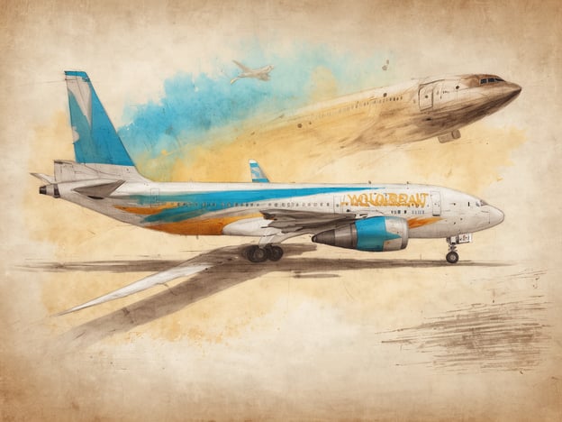 Auf dem Bild ist eine stilisierte Illustration eines Flugzeugs zu sehen, möglicherweise entworfen im Aquarell-Stil. Es zeigt Elemente wie Flügel und Triebwerke, mit einem sanften Farbübergang im Hintergrund.

**Überblick über die Centara Villas Phuket:**

Die Centara Villas Phuket ist ein malerisches Resort, das sich in der Nähe von Karon Beach in Phuket, Thailand, befindet. Es bietet eine Kombination aus luxuriösen Villen und atemberaubenden Ausblicken auf das Meer. Viele Villen verfügen über private Pools und stilvolle Annehmlichkeiten, ideal für Paare und Familien. Die Anlage bietet auch verschiedene Freizeitmöglichkeiten wie Wassersport, Wellnessanwendungen und gastronomische Erlebnisse, die den Gästen helfen, sich zu entspannen und die Schönheit der tropischen Umgebung zu genießen.