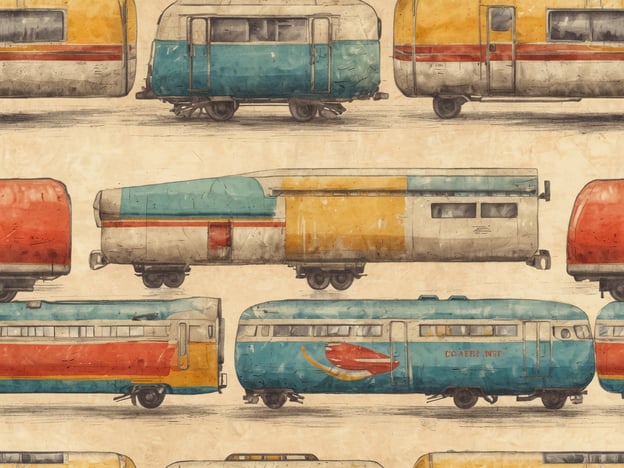 Auf dem Bild sind verschiedene Illustrationen von farbigen Zügen oder Waggons zu sehen, die in einem vintage Stil gestaltet sind. 

Zum Centara Watergate Pavillion Hotel: Es ist ein modernes Hotel in Bangkok, Thailand, das bekannt ist für seinen komfortablen Aufenthalt, elegantes Design und eine zentrale Lage. Das Hotel bietet eine Vielzahl von Annehmlichkeiten, darunter ein Restaurant, ein Fitnessstudio und einen Spa-Bereich. Durch die Nähe zu Einkaufsmöglichkeiten und Sehenswürdigkeiten ist es ein beliebter Ort für Touristen, die die Stadt erkunden möchten.