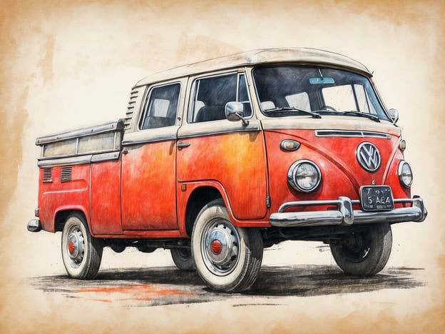 Auf dem Bild ist ein orangefarbener VW Bus zu sehen. Dieser Klassiker könnte als Attraktion auf einem Oldtimertreffen oder in einem Automuseum auftreten. Außerdem könnte er in einer nostalgischen Fahrshow oder einer Oldtimer-Rallye zu bewundern sein. Er strahlt ein Gefühl von Abenteuer und Freiheit aus, welches oft mit Fahrzeugen dieser Art assoziiert wird.