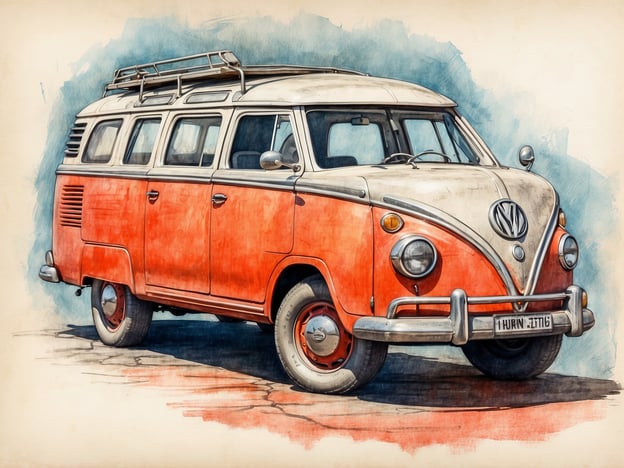 Auf dem Bild ist ein klassischer Volkswagen Bus zu sehen, der ikonisch für Reisen und Freiheit steht. In der heutigen Zeit könnte ein solches Fahrzeug auch durch nachhaltige Umrüstungen besonders relevant sein, wenn es darum geht, umweltfreundliche Transportmittel zu fördern. 

Initiativen zur Nachhaltigkeit könnten beispielsweise die Umrüstung auf Elektroantrieb oder den Einsatz von Biokraftstoffen umfassen. Solche Maßnahmen tragen dazu bei, den CO2-Ausstoß zu reduzieren und die Umweltbelastung beim Reisen zu minimieren. Auch die Nutzung von Carsharing-Programmen oder die Förderung des öffentlichen Verkehrs sind sinnvolle Ansätze, um die Mobilität umweltfreundlicher zu gestalten.