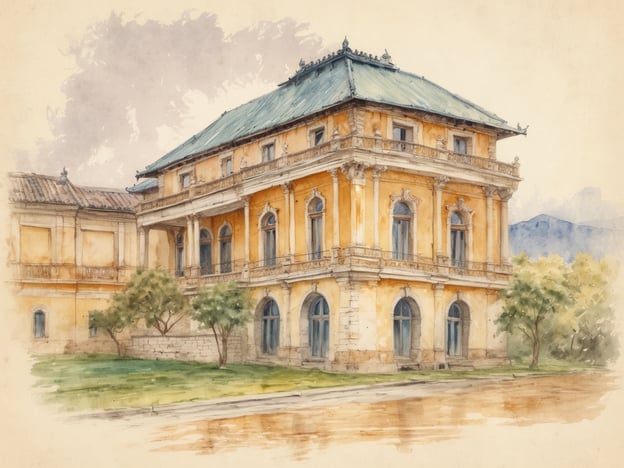 Auf dem Bild könnte eine stilvolle Villa oder ein historisches Gebäude zu sehen sein, das an die Architektur in Bad Ischl erinnert. In Bad Ischl befinden sich zahlreiche Sehenswürdigkeiten, wie die Kaiservilla, die früher von Kaiser Franz Joseph und seiner Familie genutzt wurde. 

Ebenfalls bekannt sind die schönen Parks und Gärten, in denen man entspannen kann, und die herrliche Natur rund um den Traunsee, wo Aktivitäten wie Wandern oder Radfahren angeboten werden. Wenn du die Region besuchst, solltest du auch die Thermalquellen und das berühmte Café Zauner probieren, das für seine Torten bekannt ist.