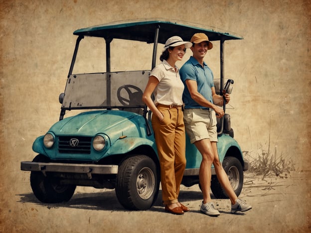 Auf dem Bild sind ein Mann und eine Frau zu sehen, die entspannt neben einem blauen Golfwagen stehen. Beide tragen sportliche Kleidung und lächeln freundlich in die Kamera. Der Hintergrund scheint eher neutral und ausgeblendet zu sein, was den Fokus auf die beiden Menschen lenkt.

Wenn Sie an einem Golfurlaub interessiert sind, schauen Sie sich unsere aktuellen Angebote an! Buchen Sie jetzt und erhalten Sie bis zu 20 % Rabatt auf Ihre Unterkunft und Greenfees. Ideal für eine entspannte Zeit auf dem Golfplatz mit Freunden oder der Familie!